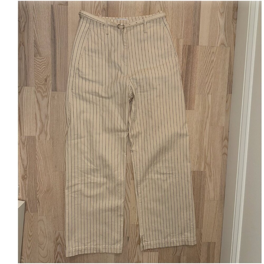 & Other Stories Wide Leg Buckle Belt Trousers Size US 0